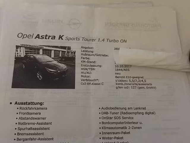 Opel Astra 1.4 125