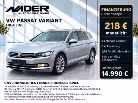 Volkswagen Passat 2.0 TDI 140 Highline