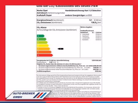 Opel Karl 1.0 73 Selection