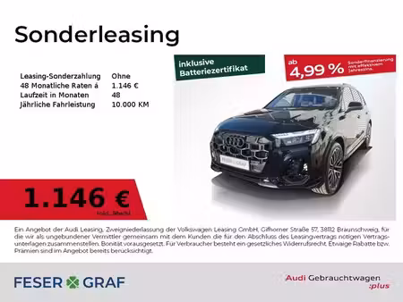 Audi Q7 60 TFSI E V6 3.0 340 S line quattro