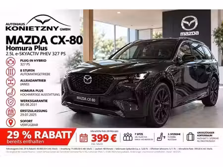 Mazda CX-80 e-Skyactiv 2.5 327 Homura Plus 4x4
