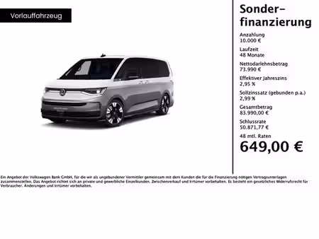 Volkswagen Multivan 2.0 TDI 150 L
