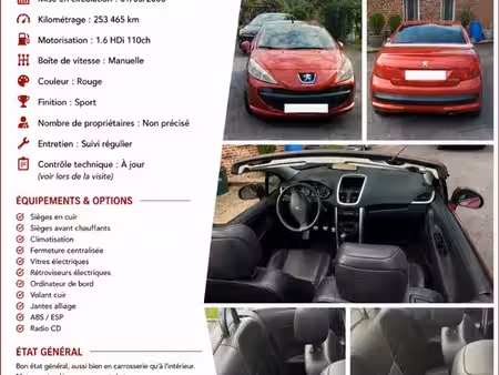 Peugeot 207 CC 1.6 HDi 110
