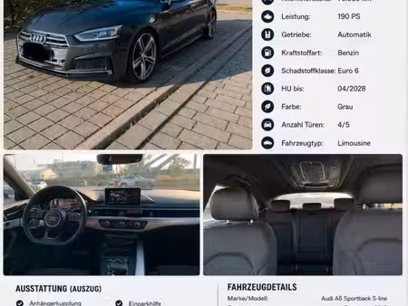 Audi A5 2.0 TFSI 190 S line
