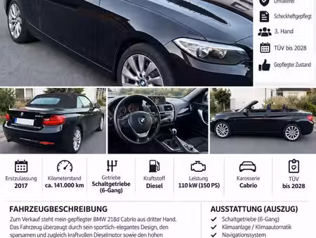 BMW Série 2 218d 2.0 150