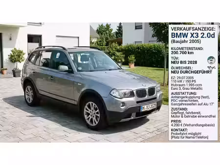 BMW X3 20d 2.0 150