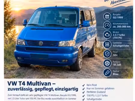 Volkswagen Transporter T4 2.5 TDI 150 Confortline