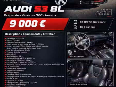 Audi A3 S3 1.8 T 225 quattro