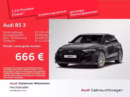 Audi A3 S3 2.0 TFSI 400 Competition quattro