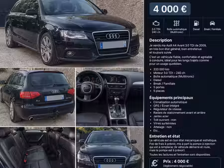 Audi A4 V6 3.0 TDI 240 quattro