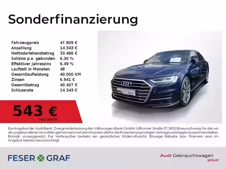 Audi A8 50 TDI V6 3.0 TDI 286 quattro