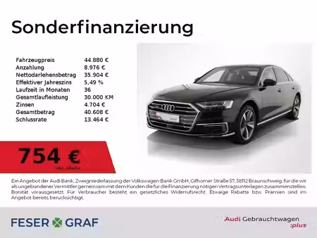 Audi A8 60 TFSI V6 3.0 quattro