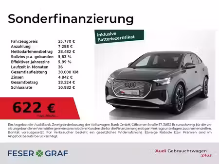 Audi Q4 Sportback E-Tron 50 299 quattro