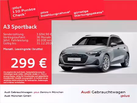 Audi A3 40 TFSI E 1.5 TFSI 204