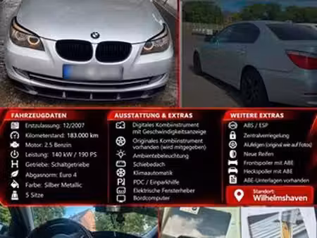 BMW Série 5 523i 2.5 190